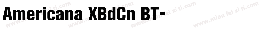 Americana XBdCn BT字体转换